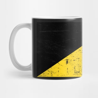 Distressed AnCap Anarcho Capitalist Flag Mug